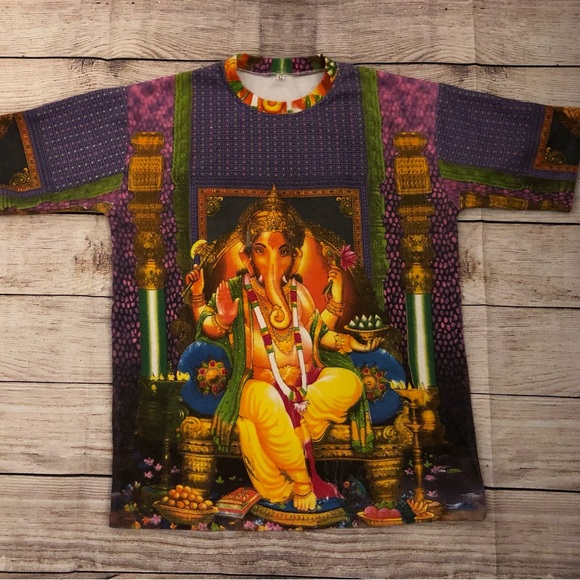 T-Shirt Donna Urban Backwoods Ganesha Vintage - Stampa Di Qualità, Cotone, Regular Fit